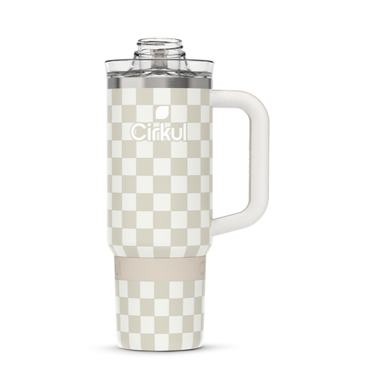 Limited Edition: 30oz. Taupe Tartan Travel StrawSip™ Tumbler S10